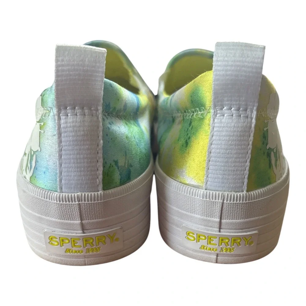 Sperry Crest Twin Gore Tropical Tie Dye Platform Slip-On Shoes, Size 7.5, Casual